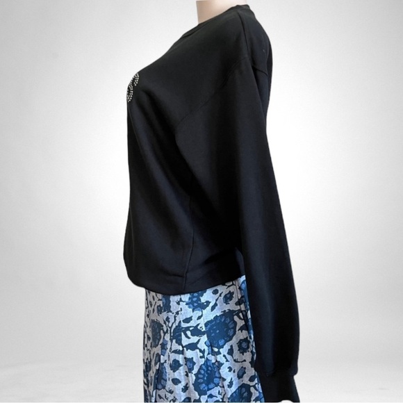 NEW Sub_Urban Riot CHEERS Willow Sweatshirt Black/Rhinestone SZ XS - Picture 6 of 9
